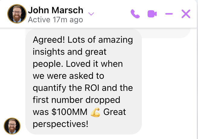 John Marsch DM: first number dropped was $100MM